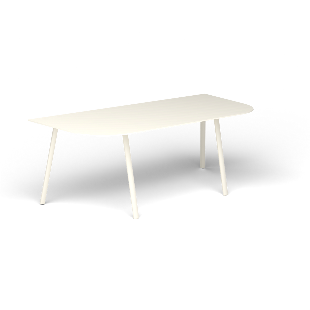 Mosaiko Salontafel, 120 × 56 × h 45 cm, Antique White, Gelakt aluminium (volgt onderstelkleur)