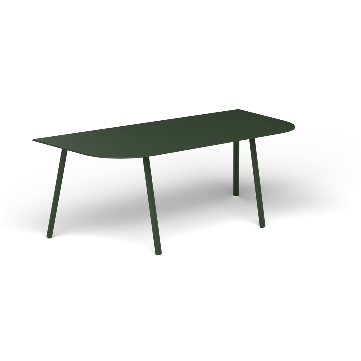 Mosaiko Salontafel, 120 × 56 × h 45 cm, Bottle Green, Gelakt aluminium (volgt onderstelkleur)