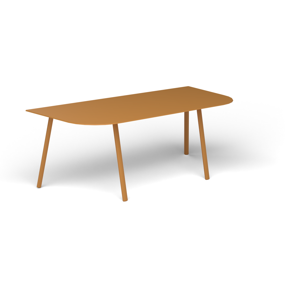 Mosaiko Salontafel, 120 × 56 × h 45 cm, Mustard Yellow, Gelakt aluminium (volgt onderstelkleur)