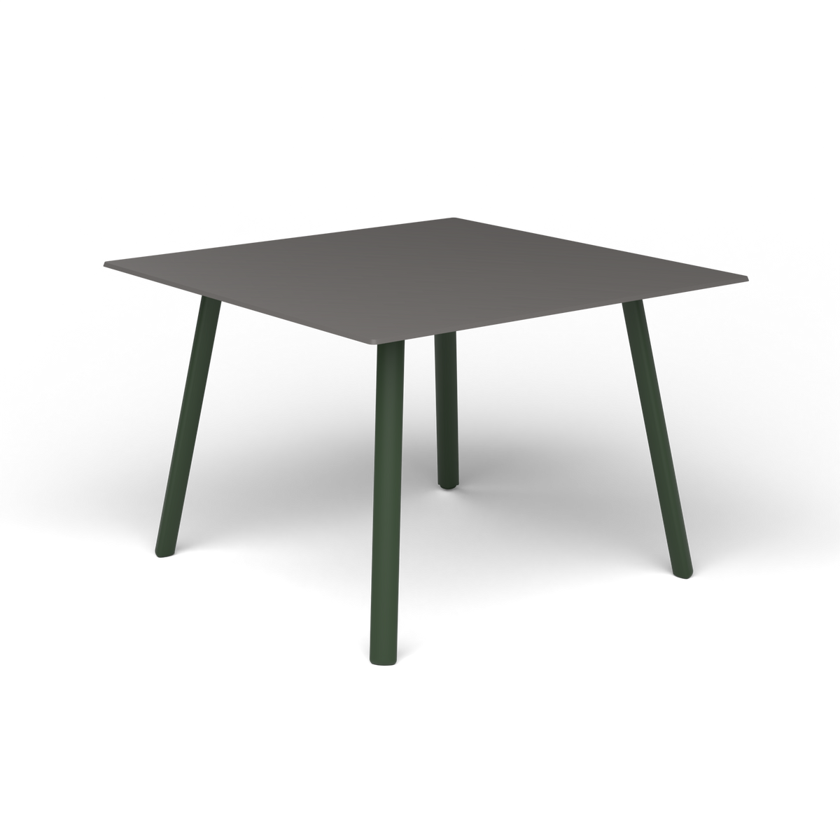 Mosaiko Vierkante Salontafel, 56 × 56 × h 38 cm, Bottle Green, Aluminium speckled Anthracite