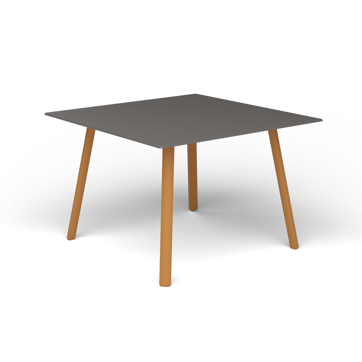 Mosaiko Vierkante Salontafel, 56 × 56 × h 38 cm, Mustard Yellow, Aluminium speckled Anthracite