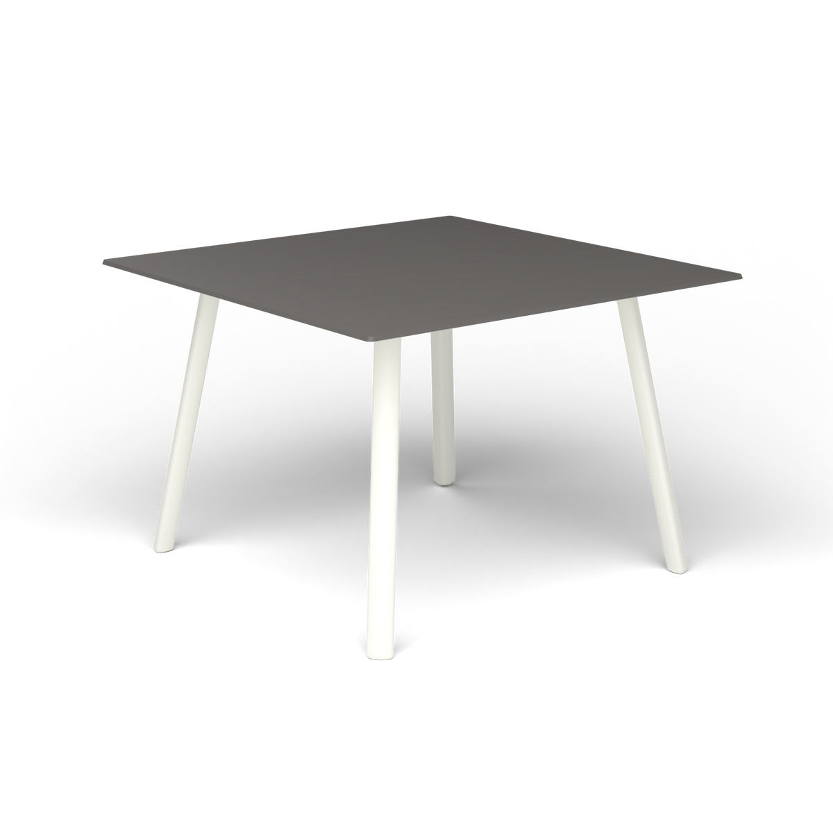 Mosaiko Vierkante Salontafel, 56 × 56 × h 38 cm, White, Aluminium speckled Anthracite