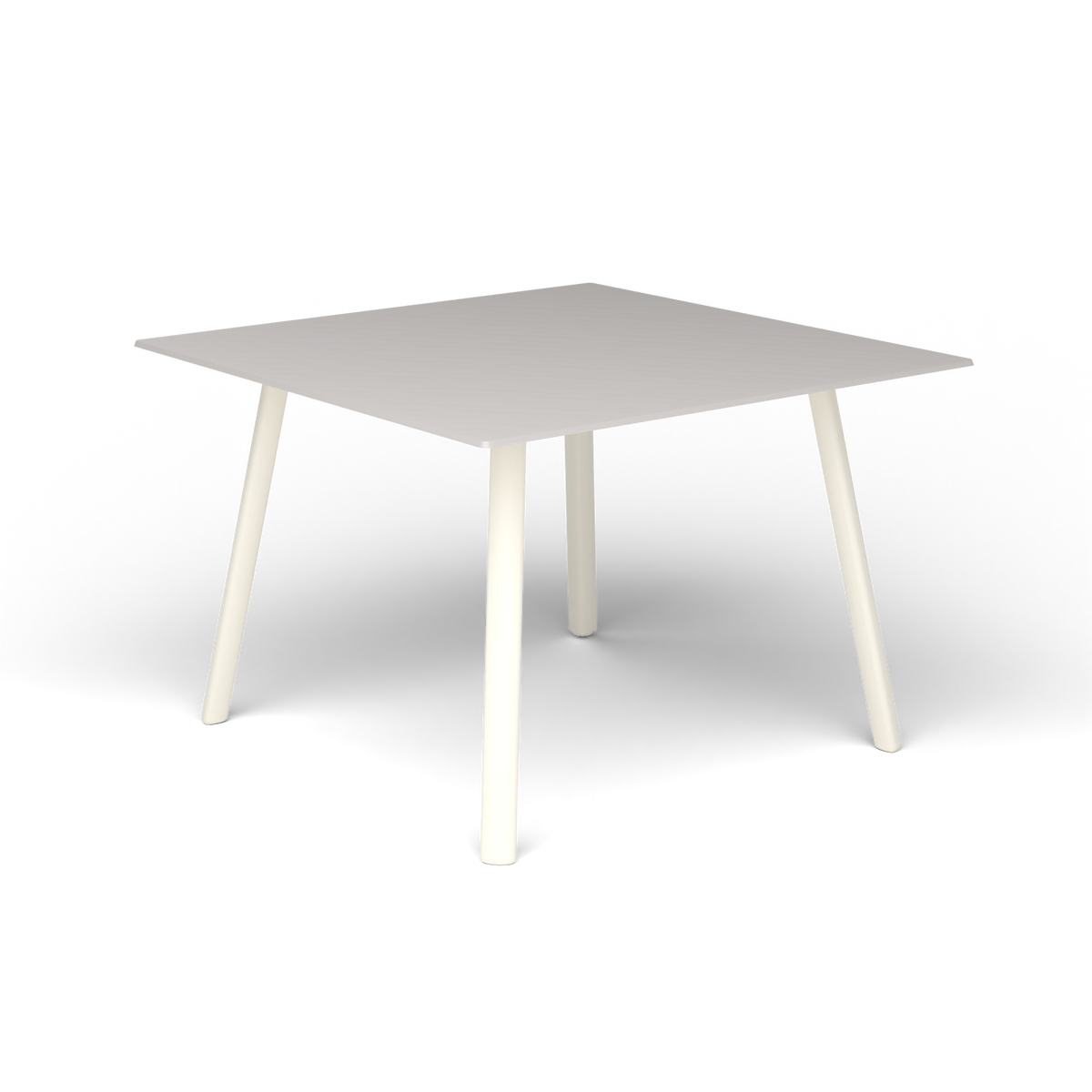 Mosaiko Vierkante Salontafel, 56 × 56 × h 38 cm, Antique White, Aluminium speckled Grey
