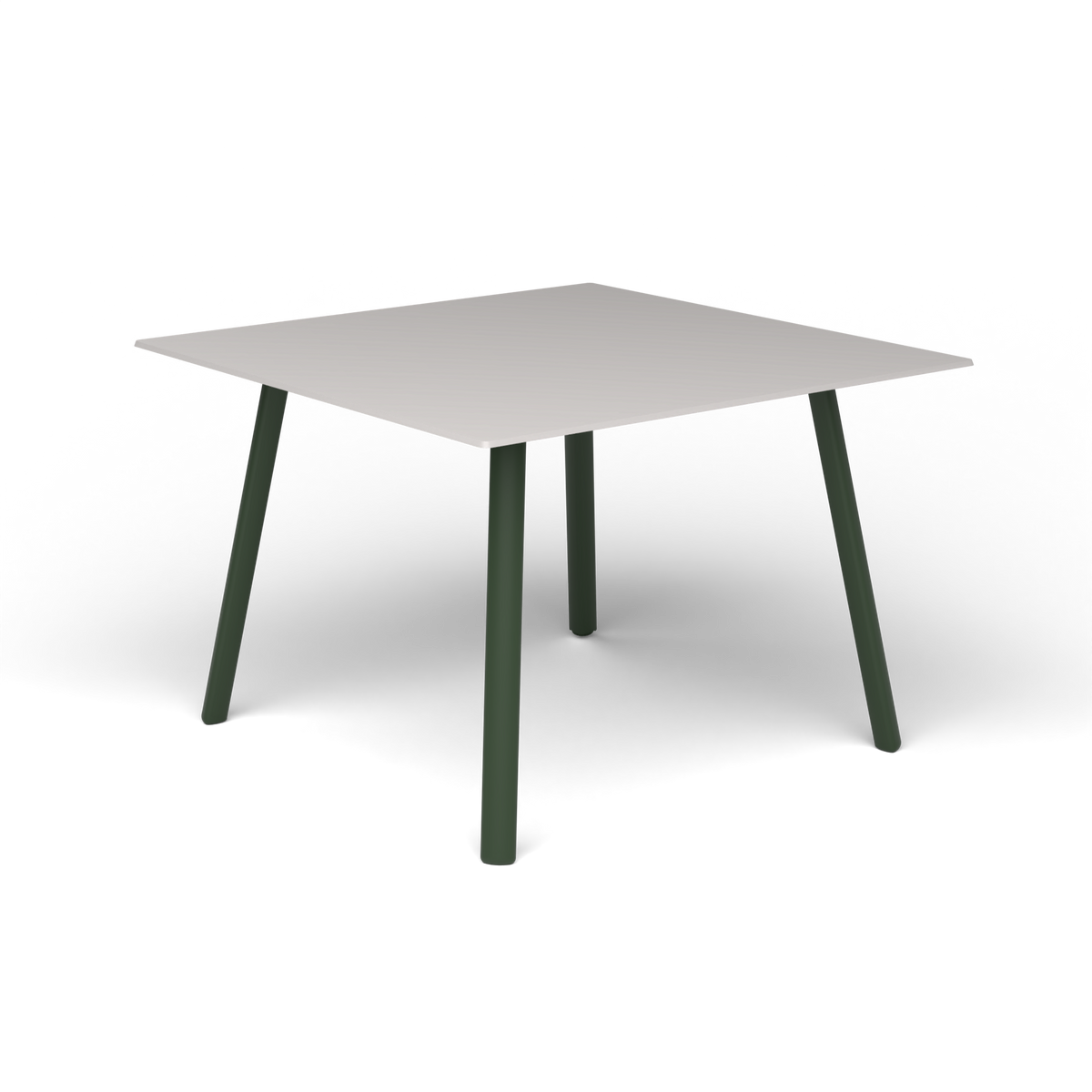 Mosaiko Vierkante Salontafel, 56 × 56 × h 38 cm, Bottle Green, Aluminium speckled Grey
