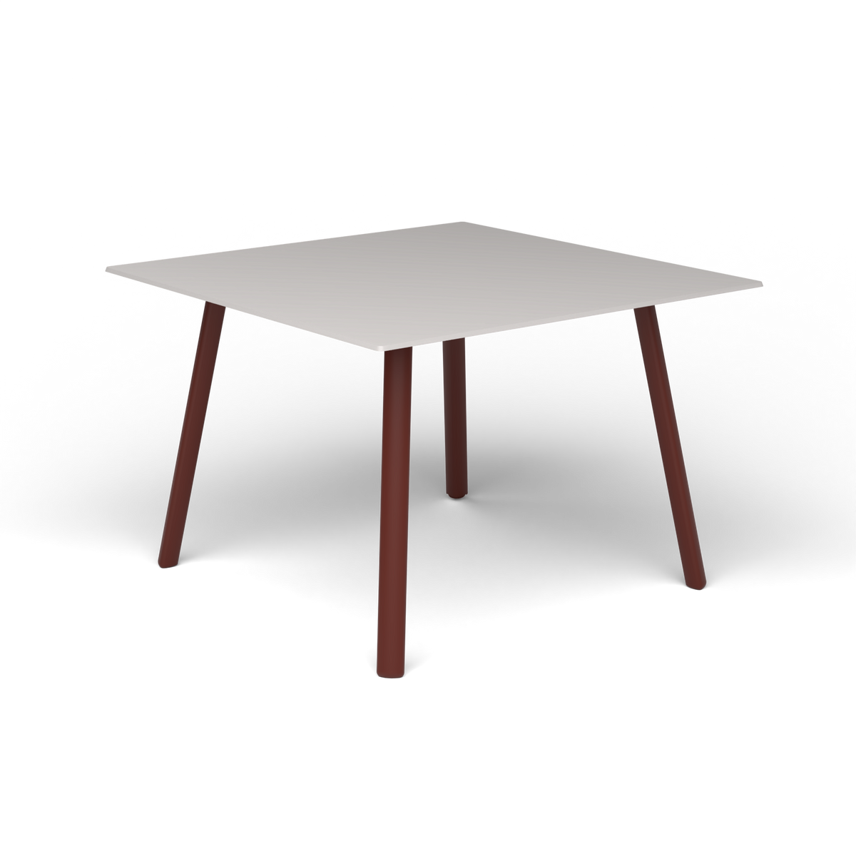 Mosaiko Vierkante Salontafel, 56 × 56 × h 38 cm, Chestnut Brown, Aluminium speckled Grey