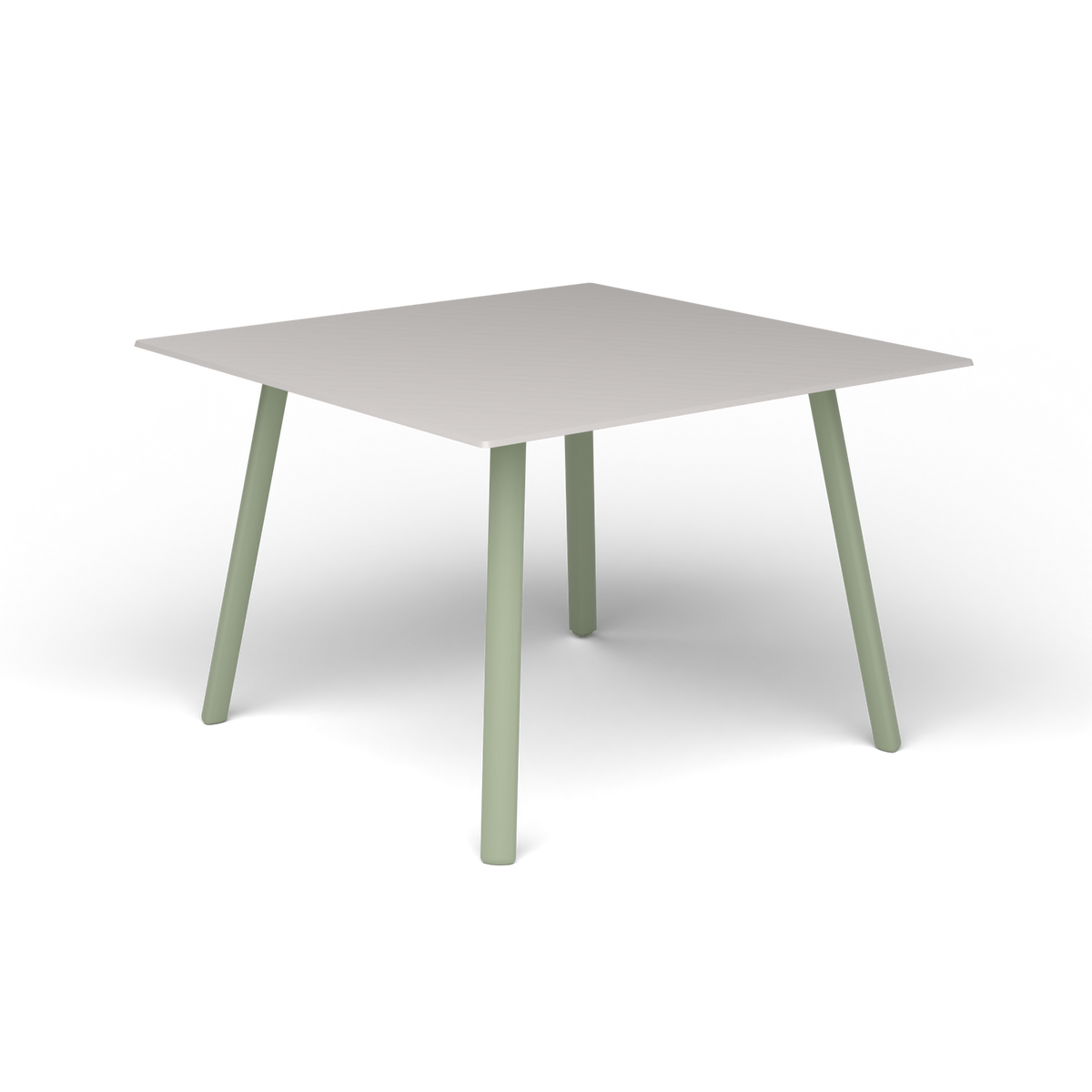 Mosaiko Vierkante Salontafel, 56 × 56 × h 38 cm, Green Tea, Aluminium speckled Grey