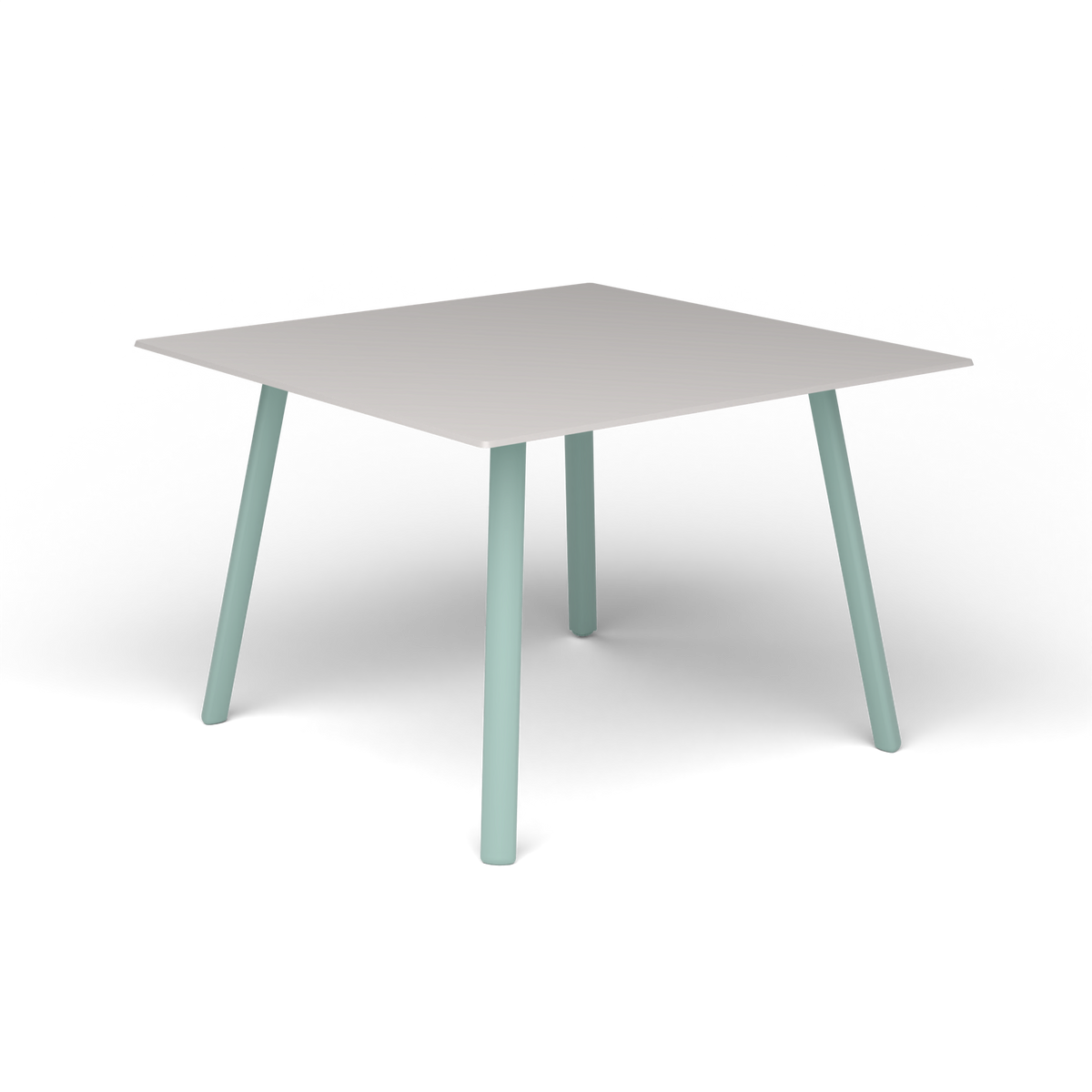 Mosaiko Vierkante Salontafel, 56 × 56 × h 38 cm, Light Blue, Aluminium speckled Grey