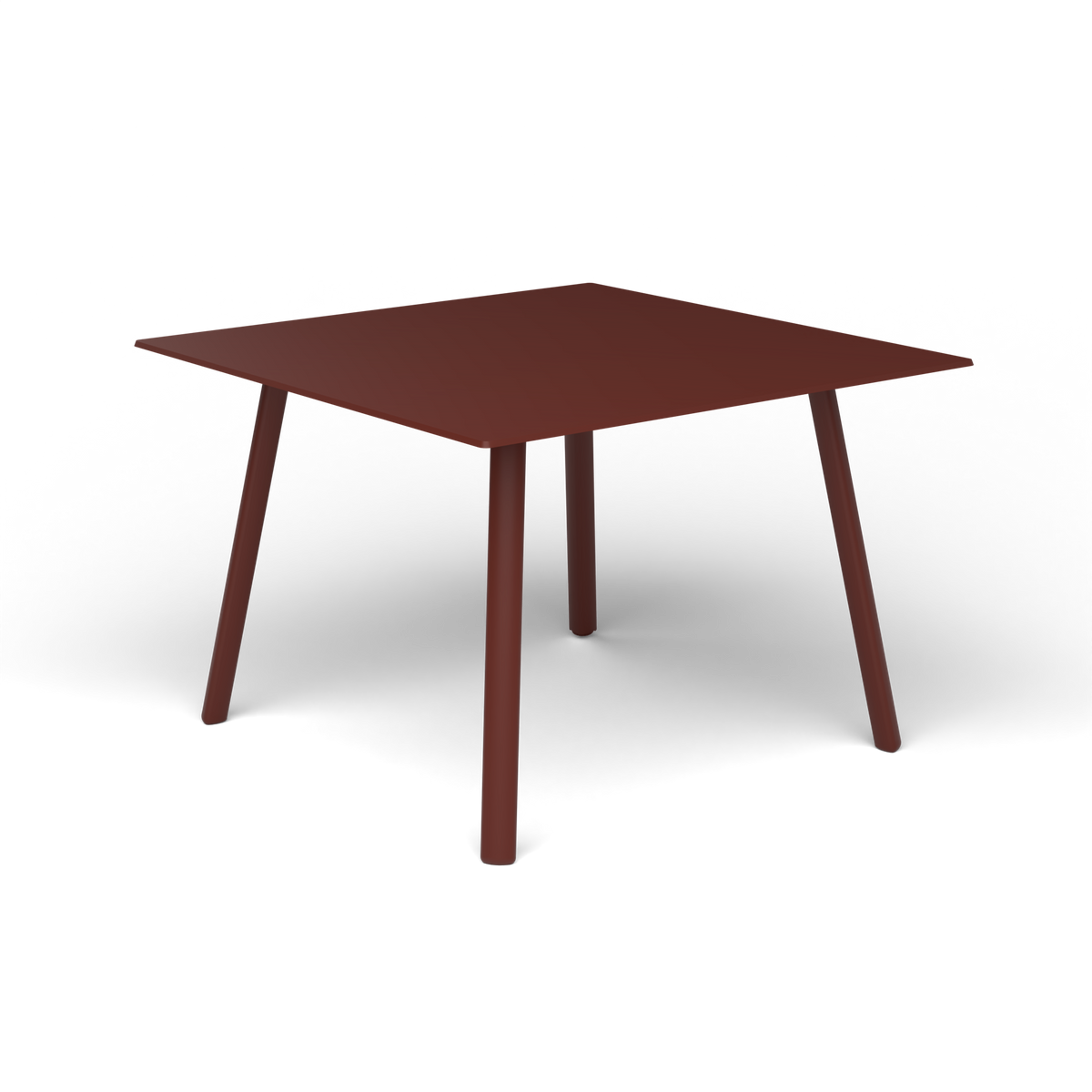Mosaiko Vierkante Salontafel, 56 × 56 × h 38 cm, Chestnut Brown, Gelakt aluminium (volgt onderstelkleur)