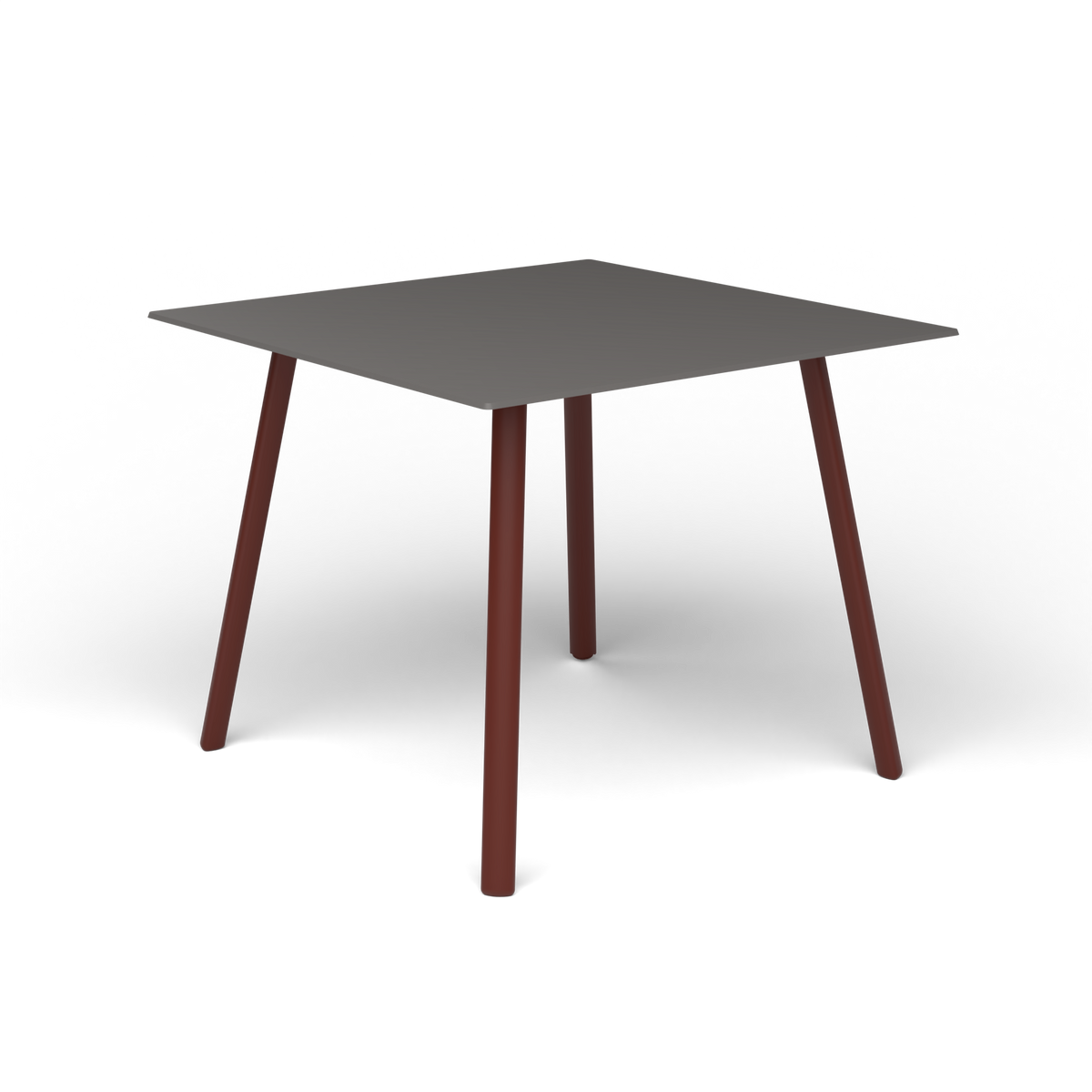 Mosaiko Vierkante Salontafel, 56 × 56 × h 45 cm, Chestnut Brown, Aluminium speckled Anthracite