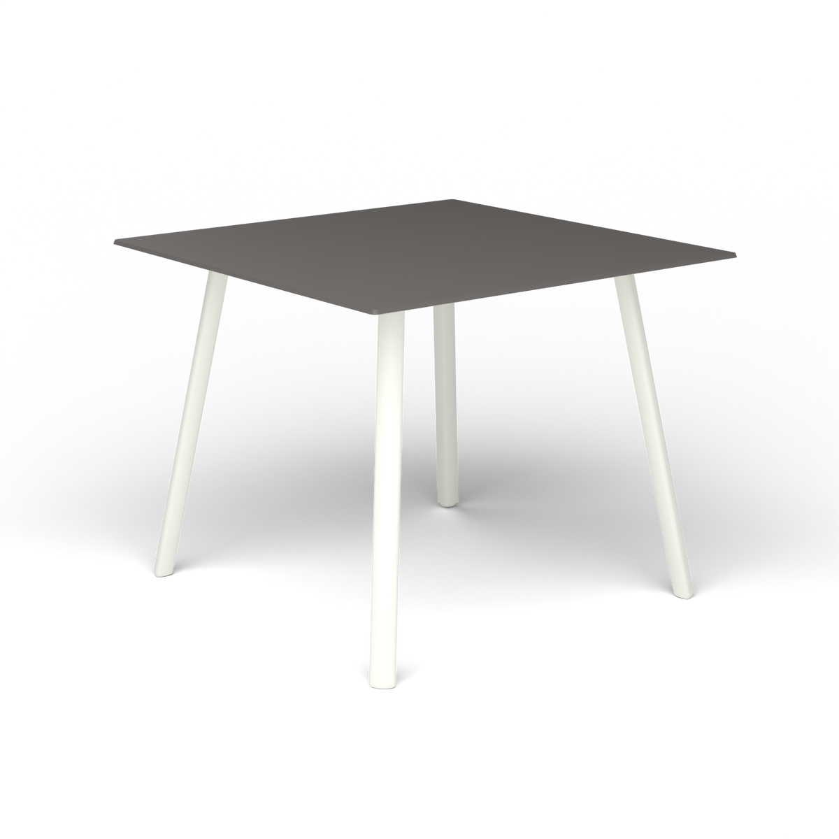 Mosaiko Vierkante Salontafel, 56 × 56 × h 45 cm, White, Aluminium speckled Anthracite
