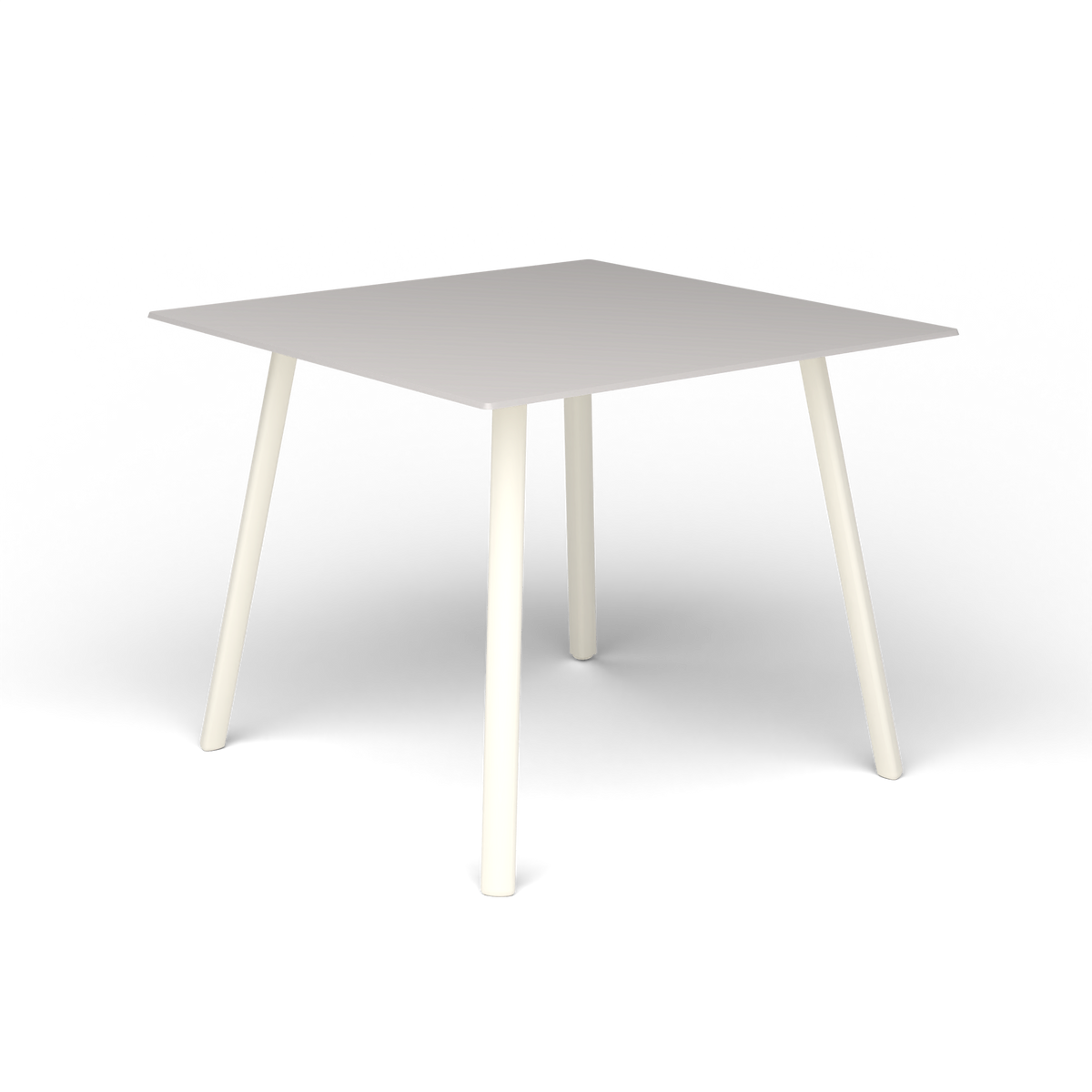 Mosaiko Vierkante Salontafel, 56 × 56 × h 45 cm, Antique White, Aluminium speckled Grey