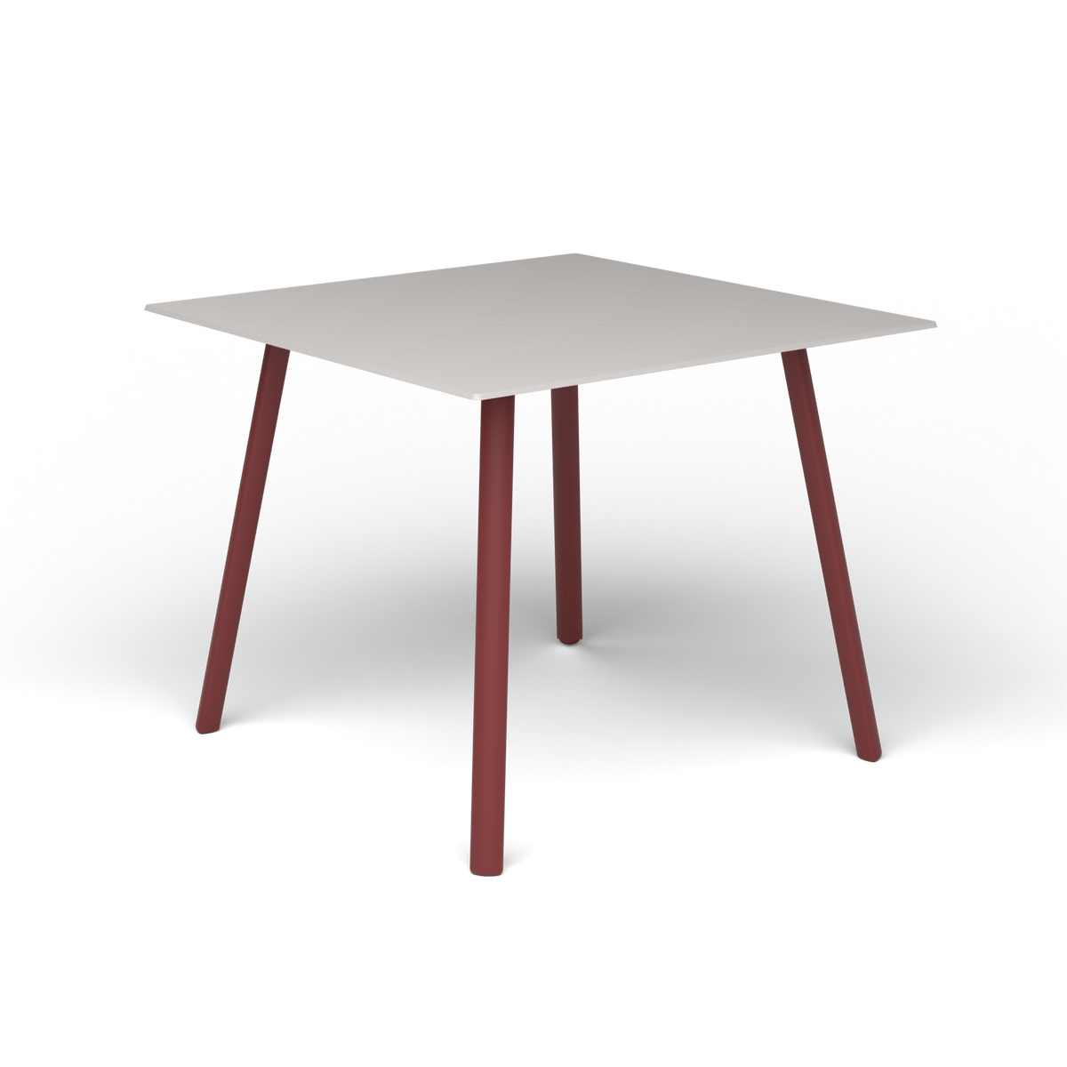 Mosaiko Vierkante Salontafel, 56 × 56 × h 45 cm, Autumn Red, Aluminium speckled Grey