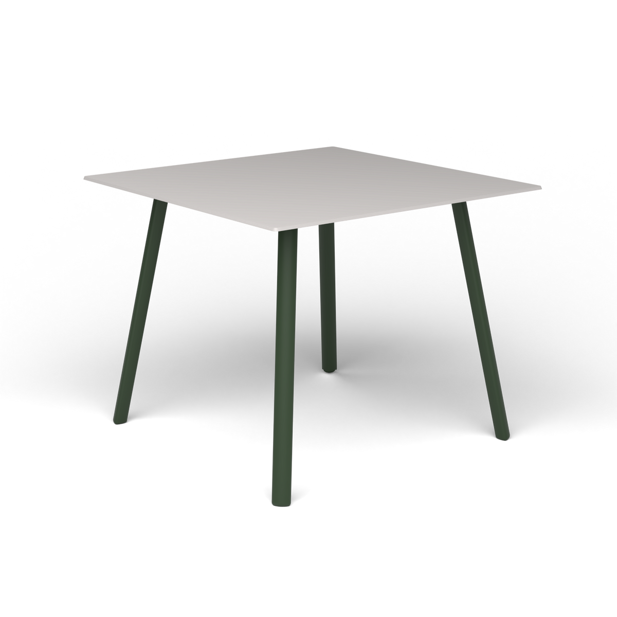 Mosaiko Vierkante Salontafel, 56 × 56 × h 45 cm, Bottle Green, Aluminium speckled Grey