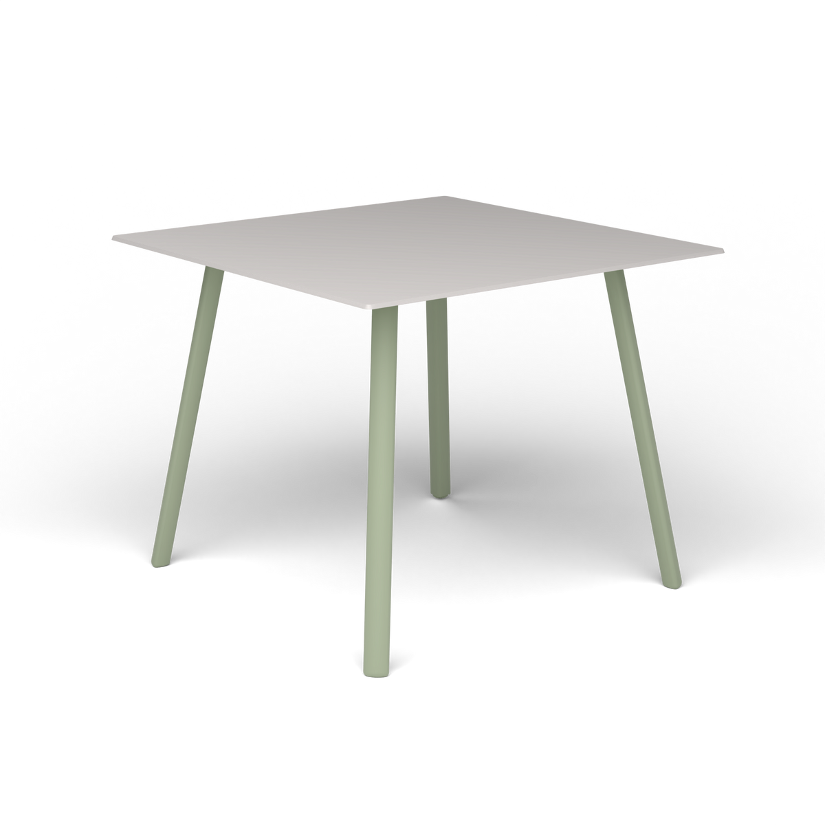 Mosaiko Vierkante Salontafel, 56 × 56 × h 45 cm, Green Tea, Aluminium speckled Grey