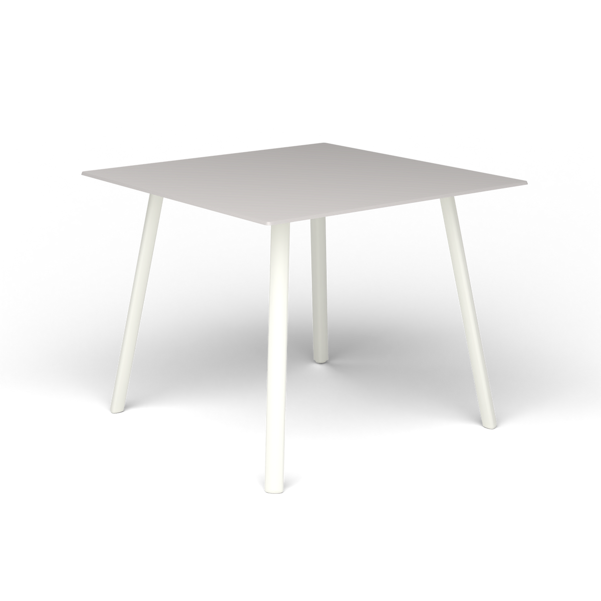 Mosaiko Vierkante Salontafel, 56 × 56 × h 45 cm, White, Aluminium speckled Grey