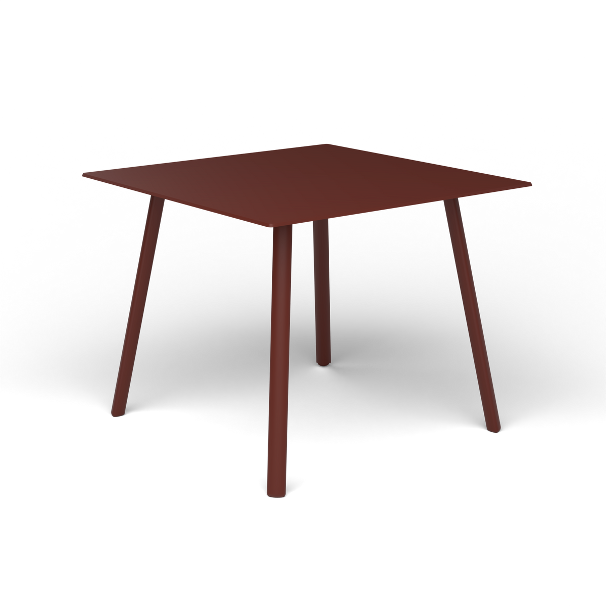 Mosaiko Vierkante Salontafel, 56 × 56 × h 45 cm, Chestnut Brown, Gelakt aluminium (volgt onderstelkleur)