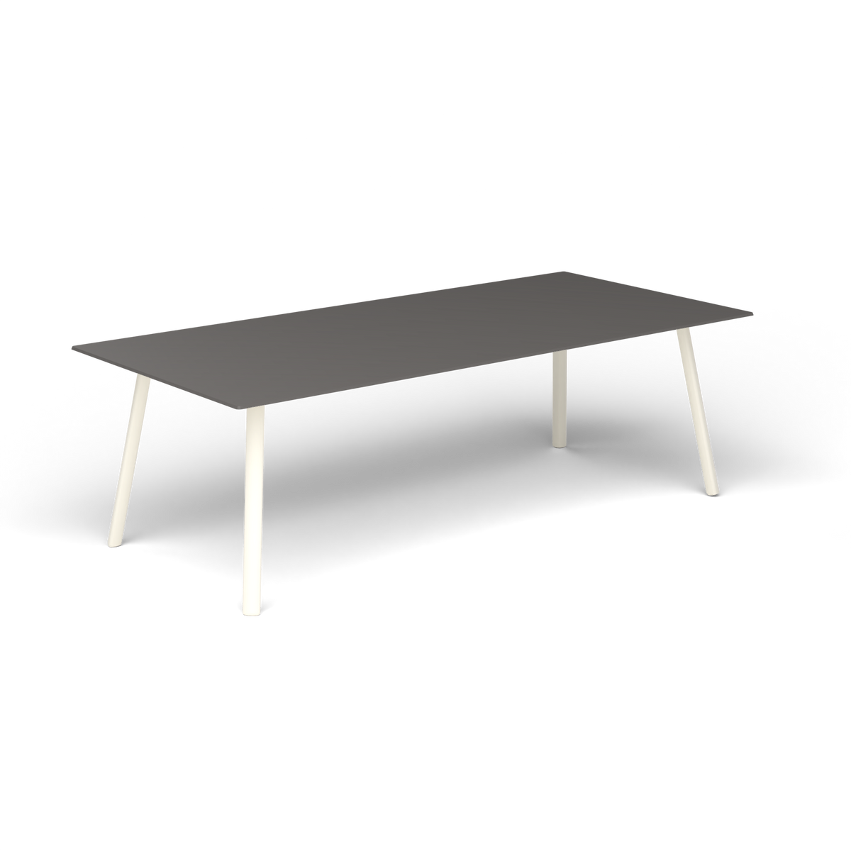 Mosaiko Rechthoekige Salontafel, 120 × 56 × h 38 cm, Antique White, Aluminium speckled Anthracite