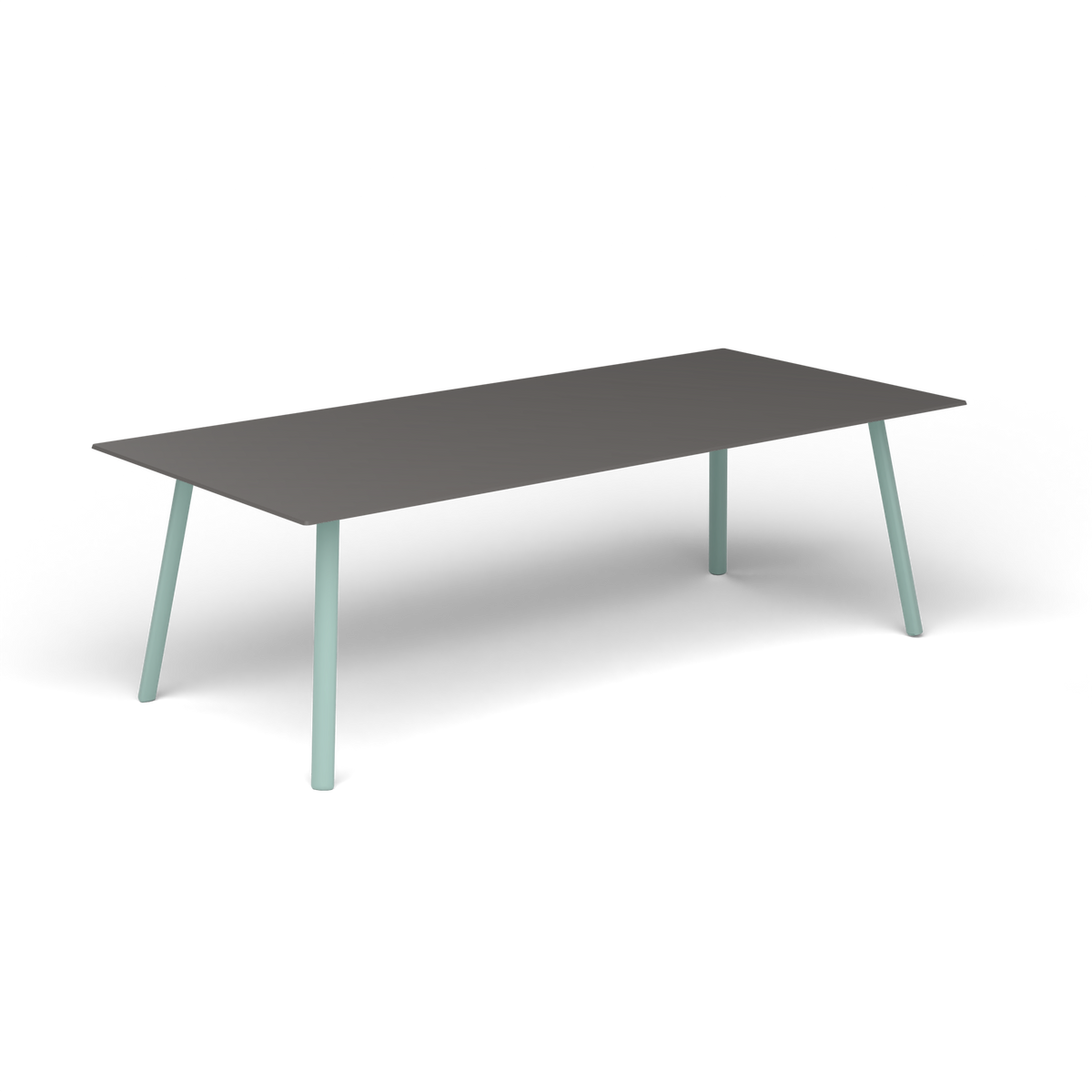 Mosaiko Rechthoekige Salontafel, 120 × 56 × h 38 cm, Light Blue, Aluminium speckled Anthracite