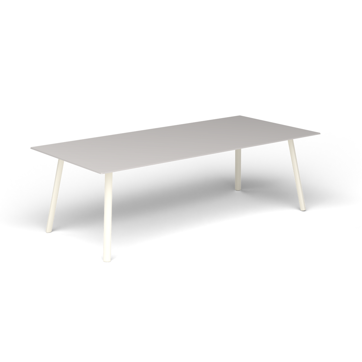 Mosaiko Rechthoekige Salontafel, 120 × 56 × h 38 cm, Antique White, Aluminium speckled Grey