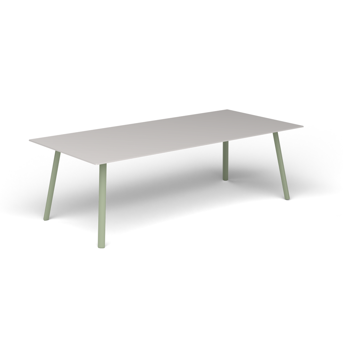 Mosaiko Rechthoekige Salontafel, 120 × 56 × h 38 cm, Green Tea, Aluminium speckled Grey