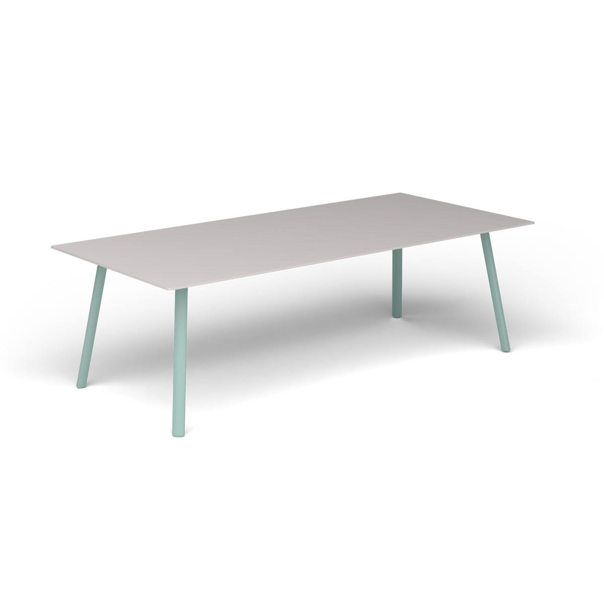Mosaiko Rechthoekige Salontafel, 120 × 56 × h 38 cm, Light Blue, Aluminium speckled Grey