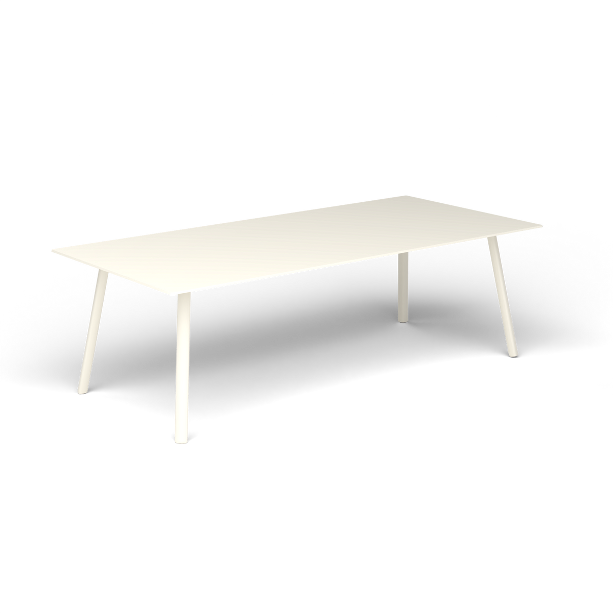 Mosaiko Rechthoekige Salontafel, 120 × 56 × h 38 cm, Antique White, Gelakt aluminium (volgt onderstelkleur)