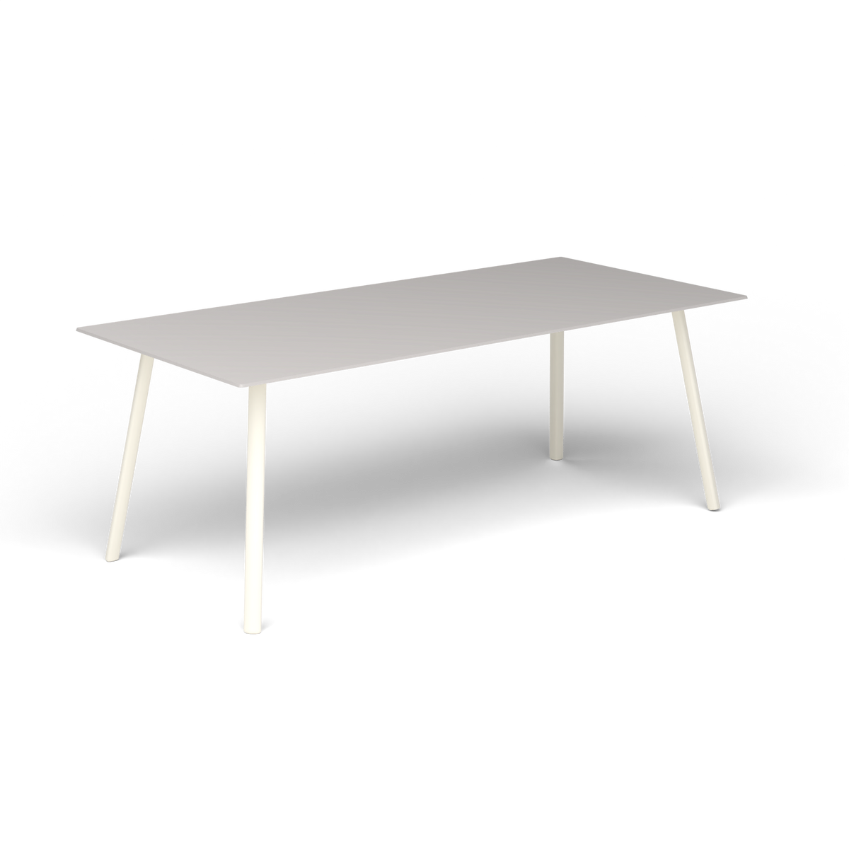 Mosaiko Rechthoekige Salontafel, 120 × 56 × h 45 cm, Antique White, Aluminium speckled Grey