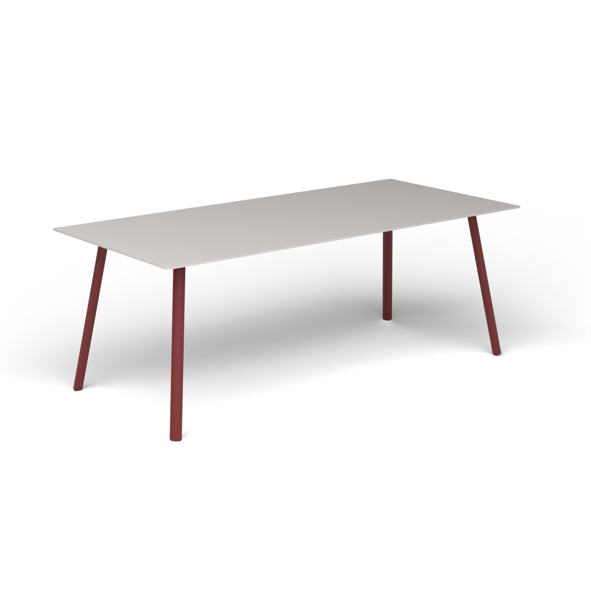 Mosaiko Rechthoekige Salontafel, 120 × 56 × h 45 cm, Autumn Red, Aluminium speckled Grey