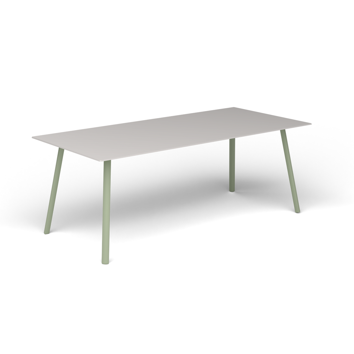 Mosaiko Rechthoekige Salontafel, 120 × 56 × h 45 cm, Green Tea, Aluminium speckled Grey
