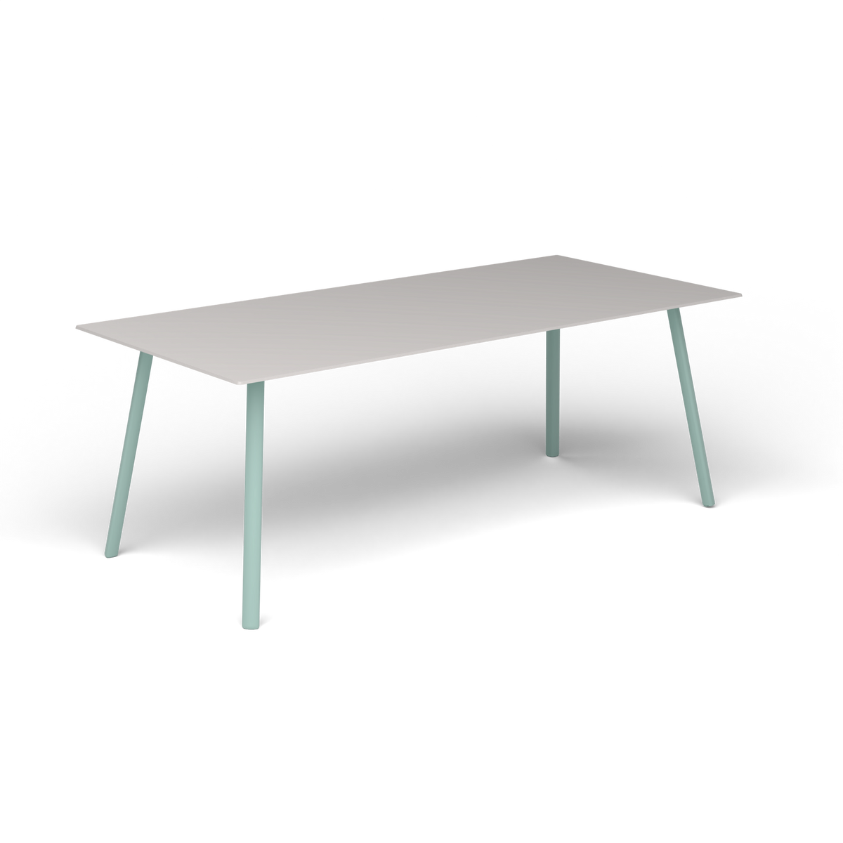 Mosaiko Rechthoekige Salontafel, 120 × 56 × h 45 cm, Light Blue, Aluminium speckled Grey