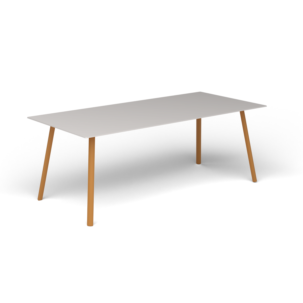 Mosaiko Rechthoekige Salontafel, 120 × 56 × h 45 cm, Mustard Yellow, Aluminium speckled Grey