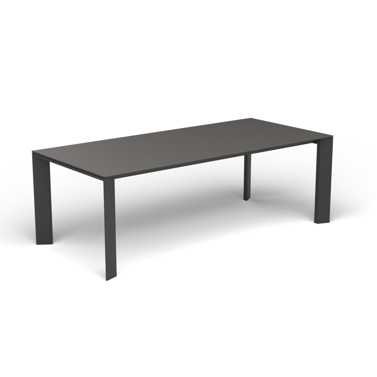 Grande Arche Rechthoekige Eettafel, Metallic Grey, Aluminium speckled Anthracite