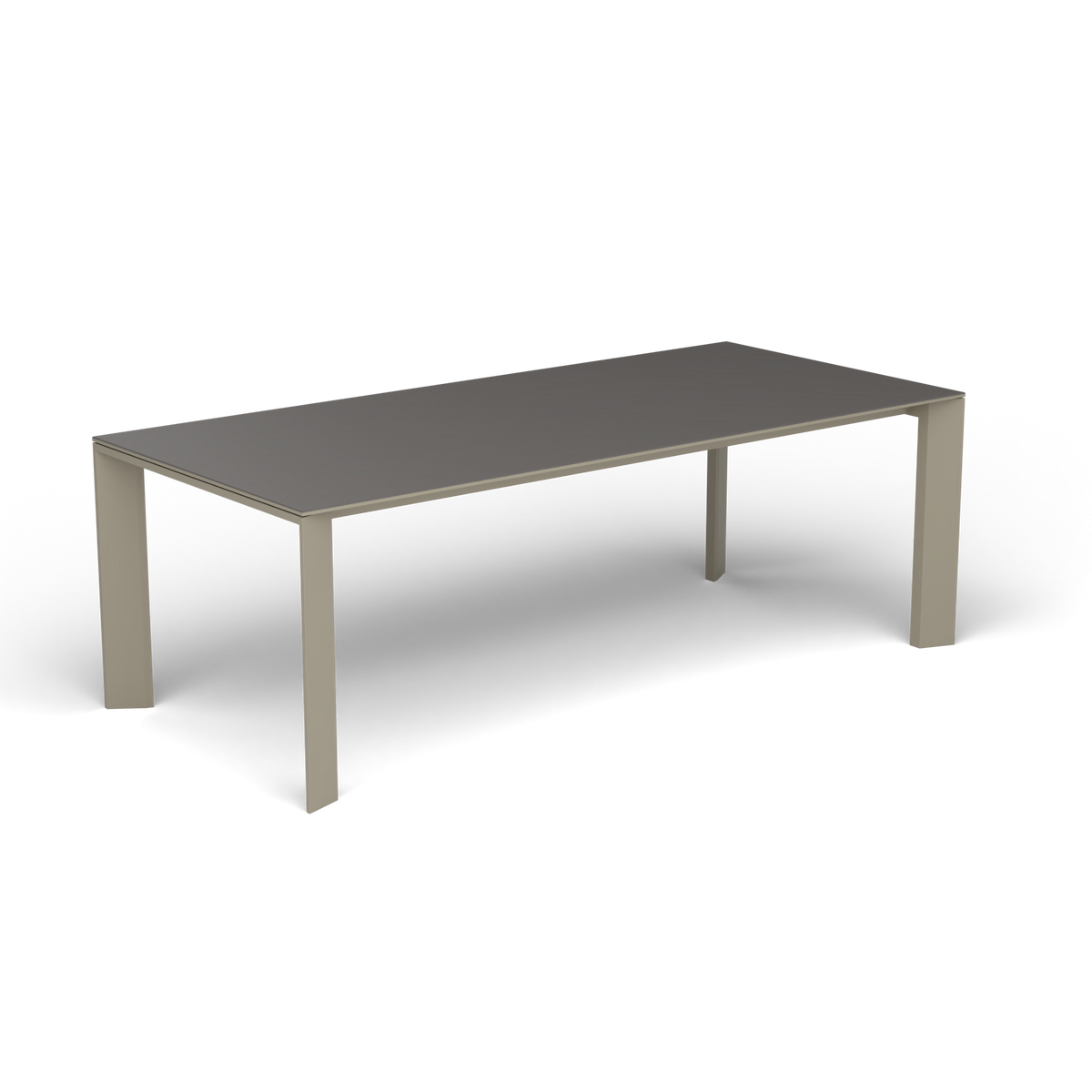 Grande Arche Rechthoekige Eettafel, Pearly Gold, Aluminium speckled Anthracite