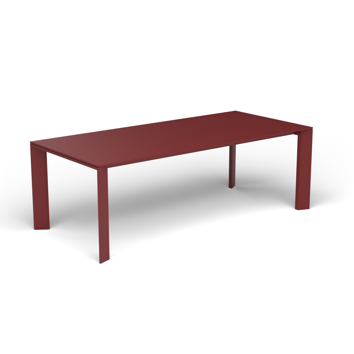 Grande Arche Rechthoekige Eettafel, Autumn Red, Gelakt aluminium (volgt onderstelkleur)