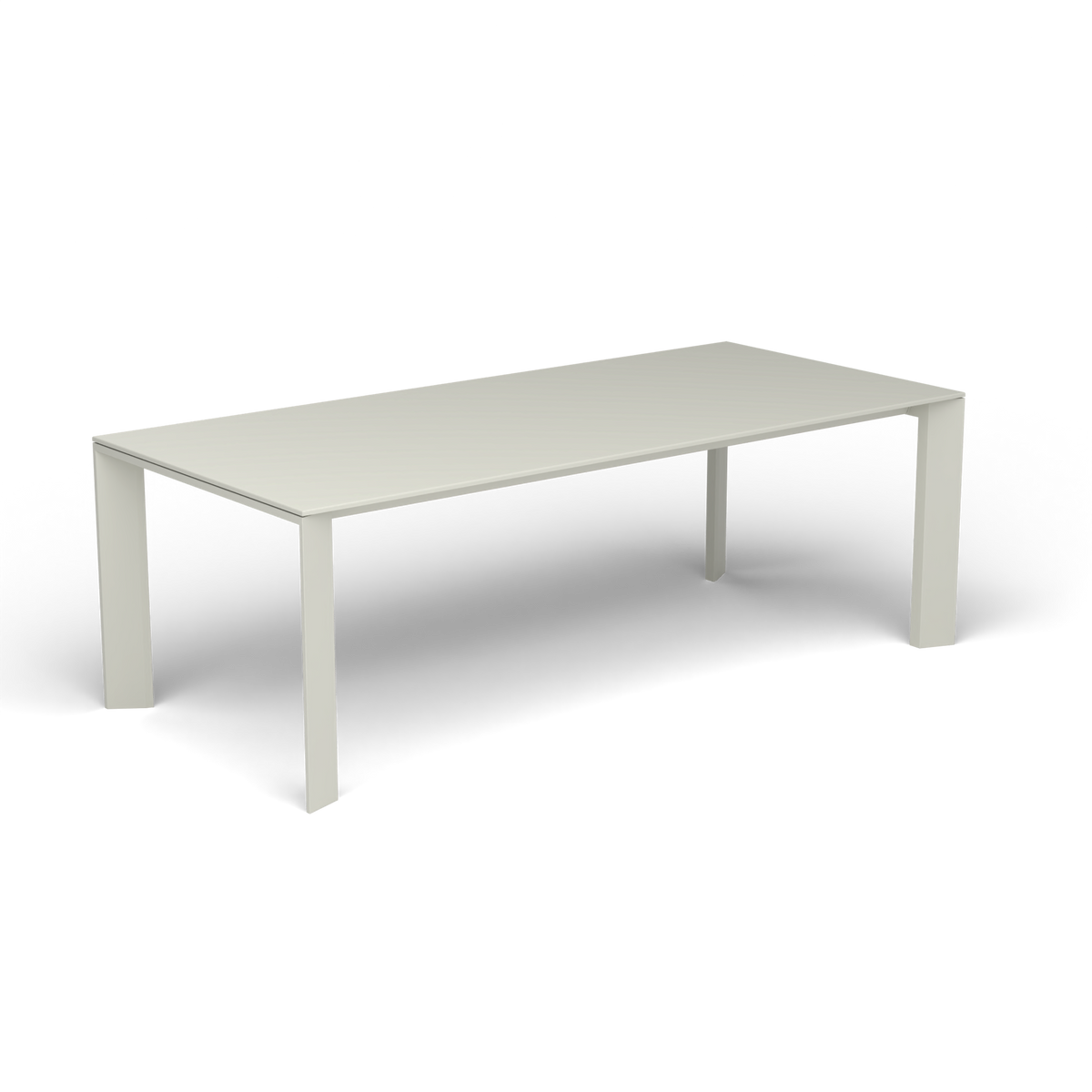Grande Arche Rechthoekige Eettafel, Powder Grey, Gelakt aluminium (volgt onderstelkleur)