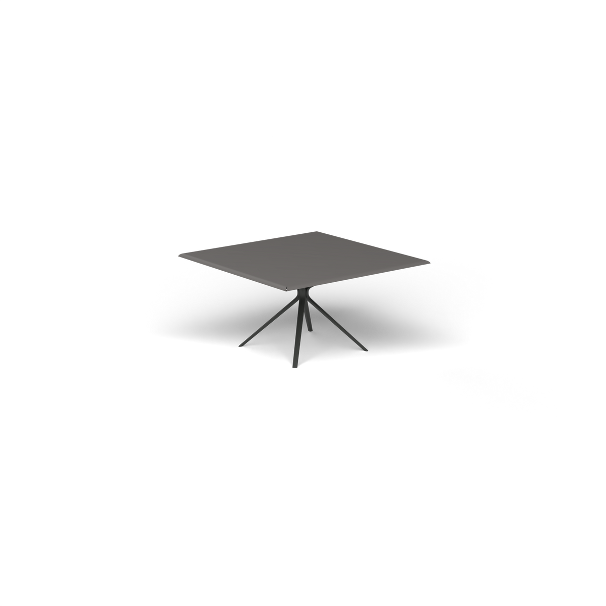 Moai Vierkante Tafel, 140 × 140 × h 74 cm, Metallic Grey, Aluminium speckled Anthracite