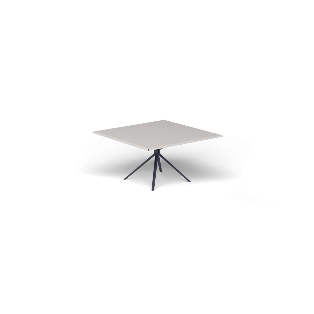 Moai Vierkante Tafel, 140 × 140 × h 74 cm, Grey Blue, Aluminium speckled Grey