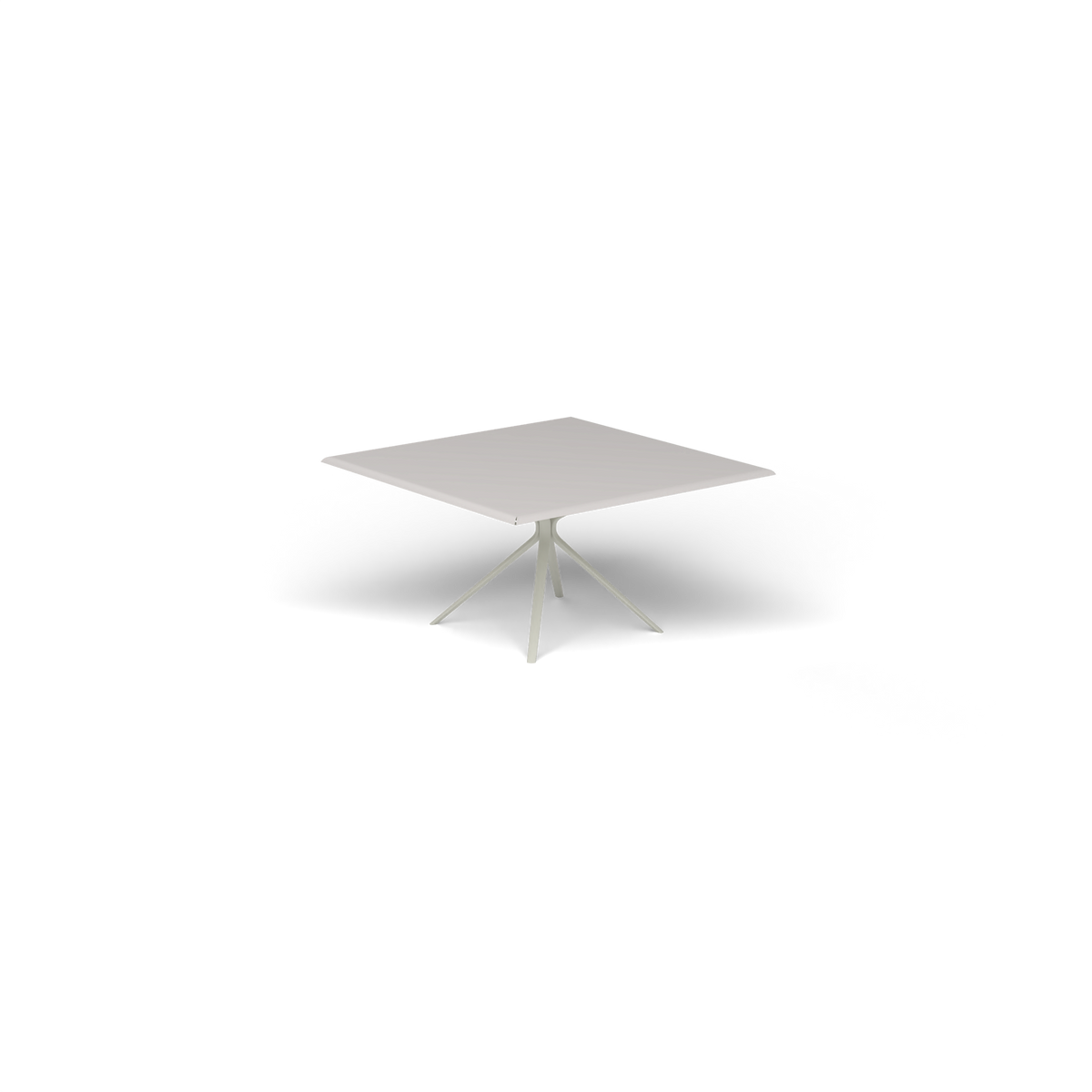 Moai Vierkante Tafel, 140 × 140 × h 74 cm, Powder Grey, Aluminium speckled Grey