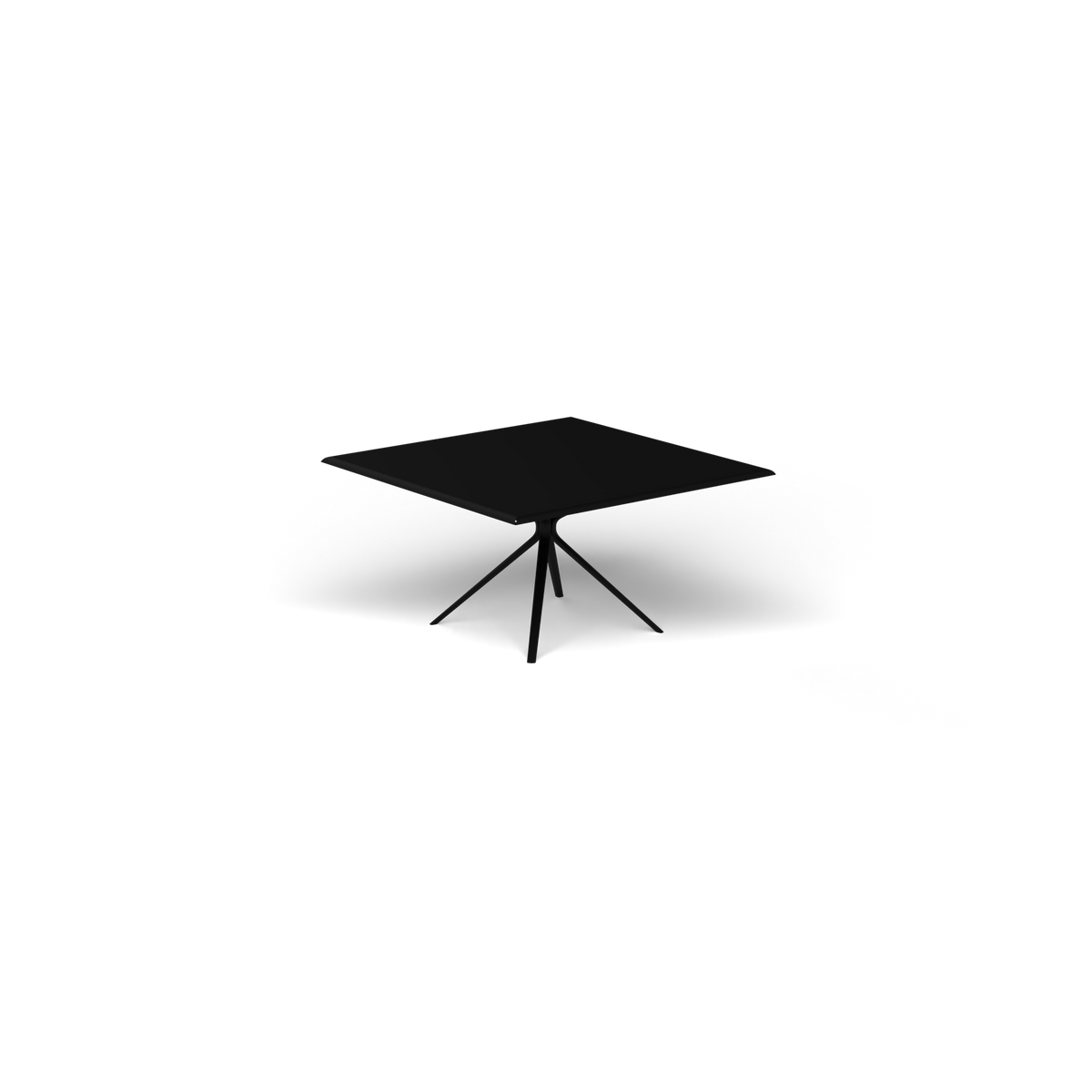Moai Vierkante Tafel, 140 × 140 × h 74 cm, Black, Gelakt aluminium (volgt onderstelkleur)