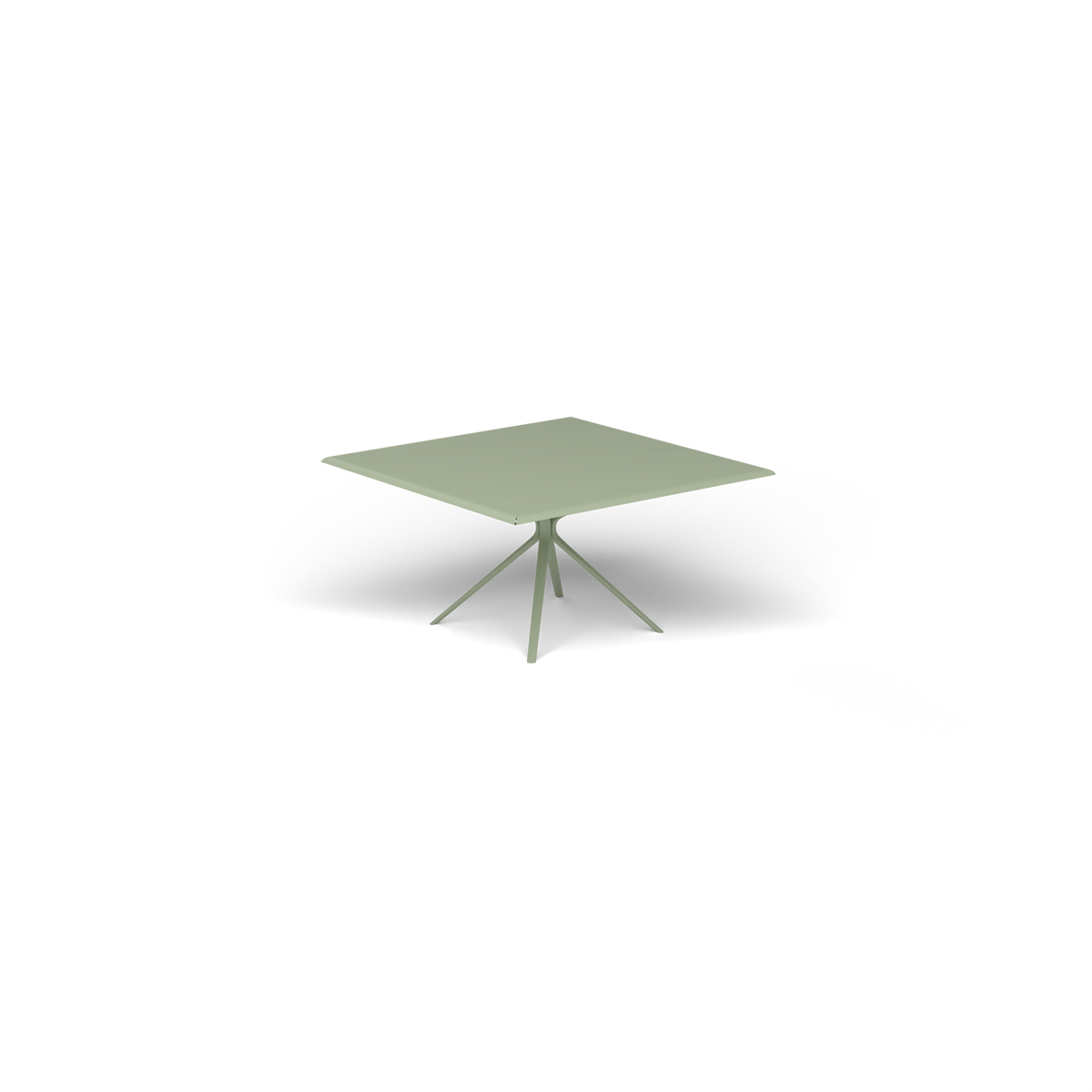 Moai Vierkante Tafel, 140 × 140 × h 74 cm, Green Tea, Gelakt aluminium (volgt onderstelkleur)