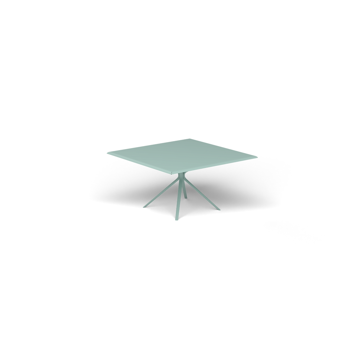 Moai Vierkante Tafel, 140 × 140 × h 74 cm, Light Blue, Gelakt aluminium (volgt onderstelkleur)