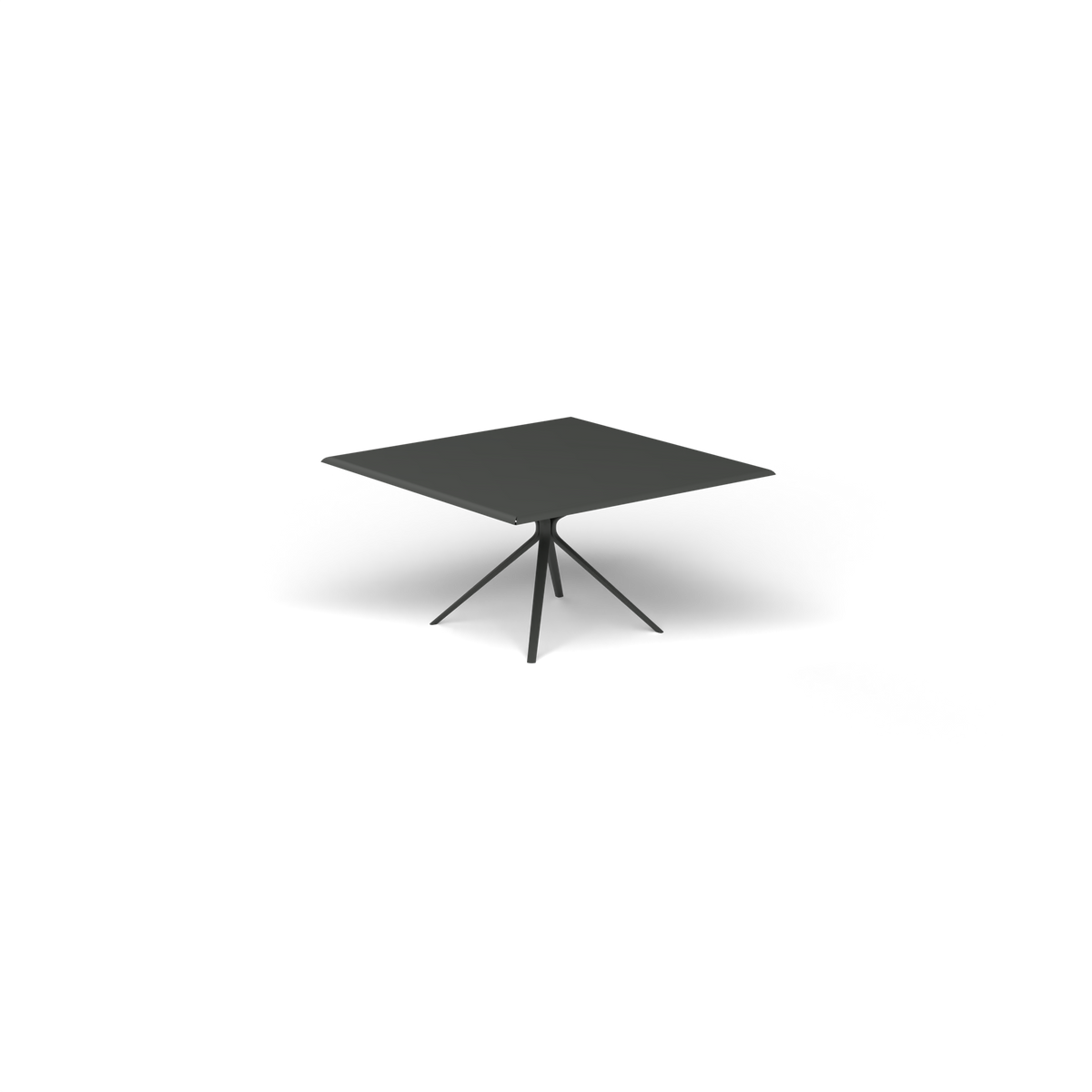 Moai Vierkante Tafel, 140 × 140 × h 74 cm, Metallic Grey, Gelakt aluminium (volgt onderstelkleur)