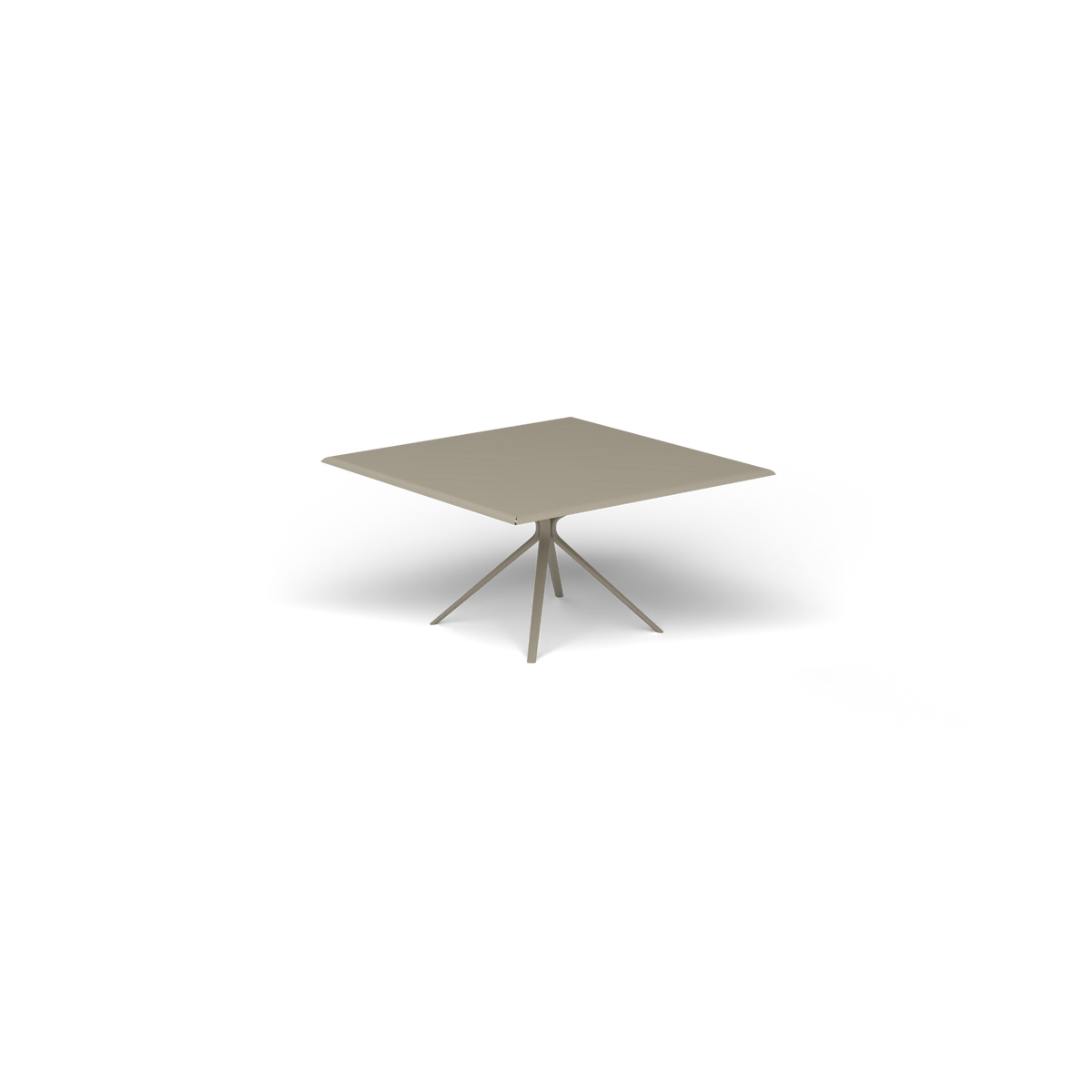 Moai Vierkante Tafel, 140 × 140 × h 74 cm, Pearly Gold, Gelakt aluminium (volgt onderstelkleur)