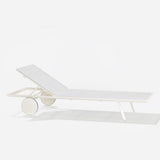 Sunlounger with castors