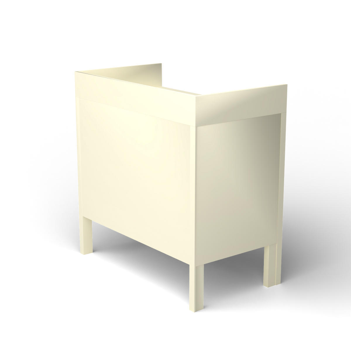 Ninfea Dressoir met Opstaande Rand, 90 × 51 × h 92 cm, Butter White