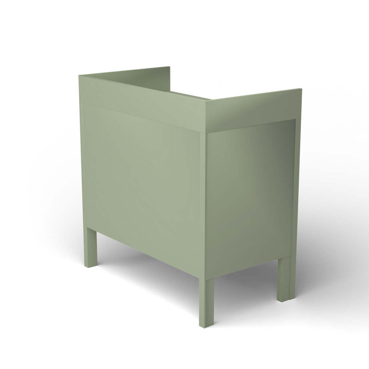 Ninfea Dressoir met Opstaande Rand, 90 × 51 × h 92 cm, Green Tea