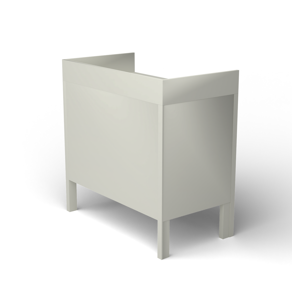 Ninfea Dressoir met Opstaande Rand, 90 × 51 × h 92 cm, Powder Grey