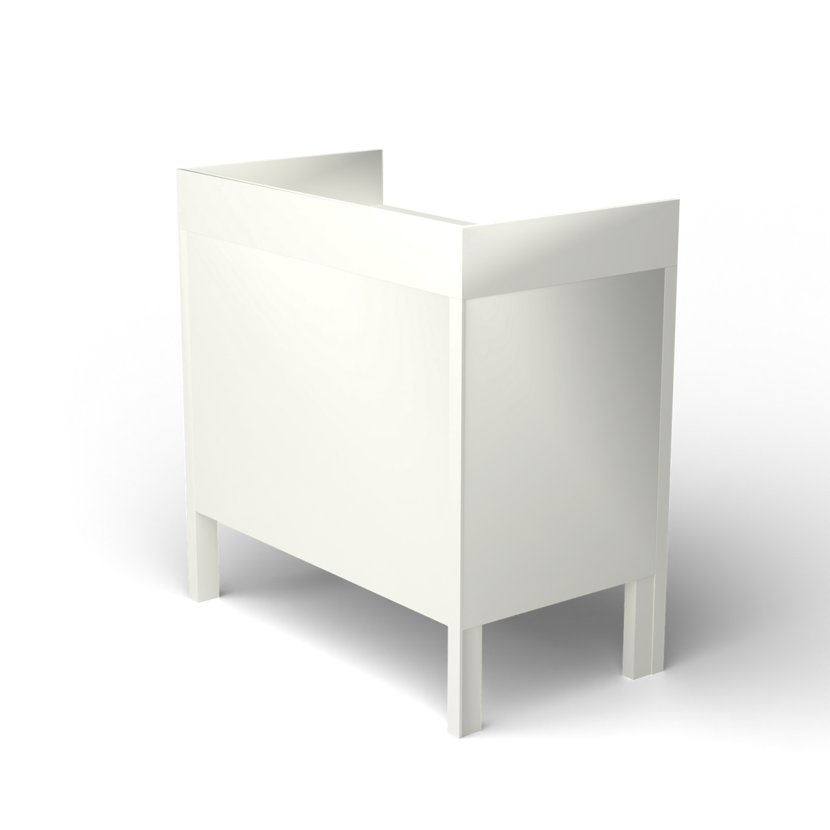 Ninfea Dressoir met Opstaande Rand, 90 × 51 × h 92 cm, White