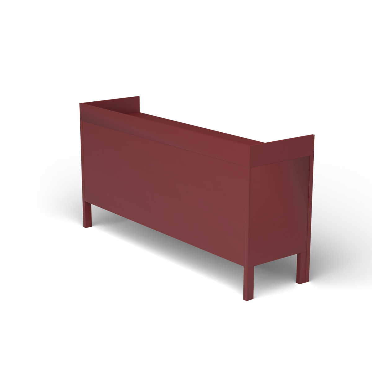 Ninfea Dressoir met Opstaande Rand, 180 × 51 × h 92 cm, Autumn Red