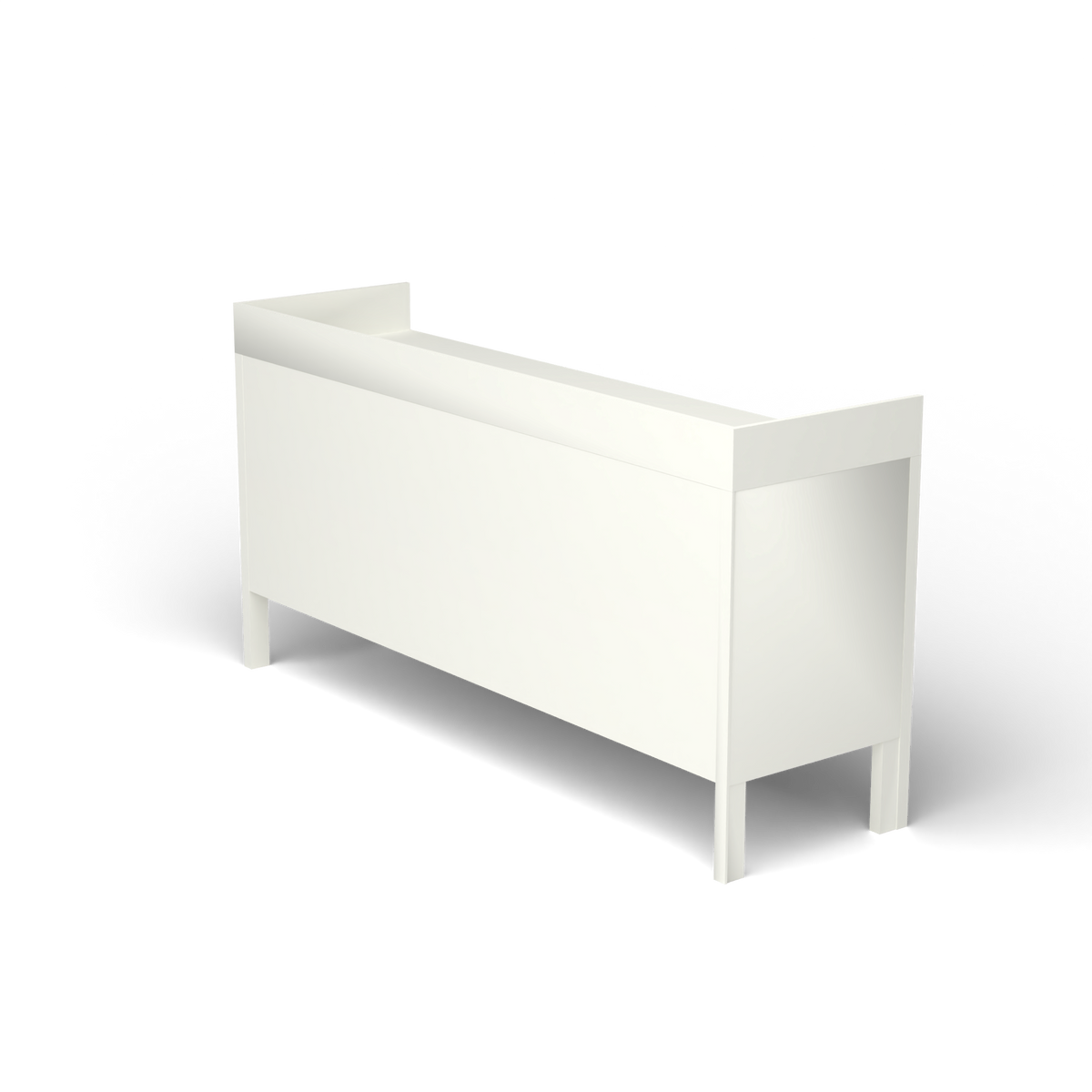 Ninfea Dressoir met Opstaande Rand, 180 × 51 × h 92 cm, White